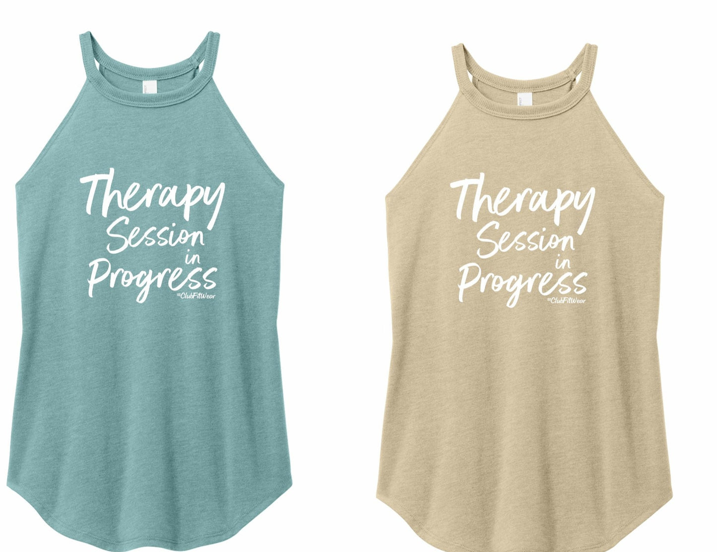 Therapy Session in Progress - High Neck Rocker Tank