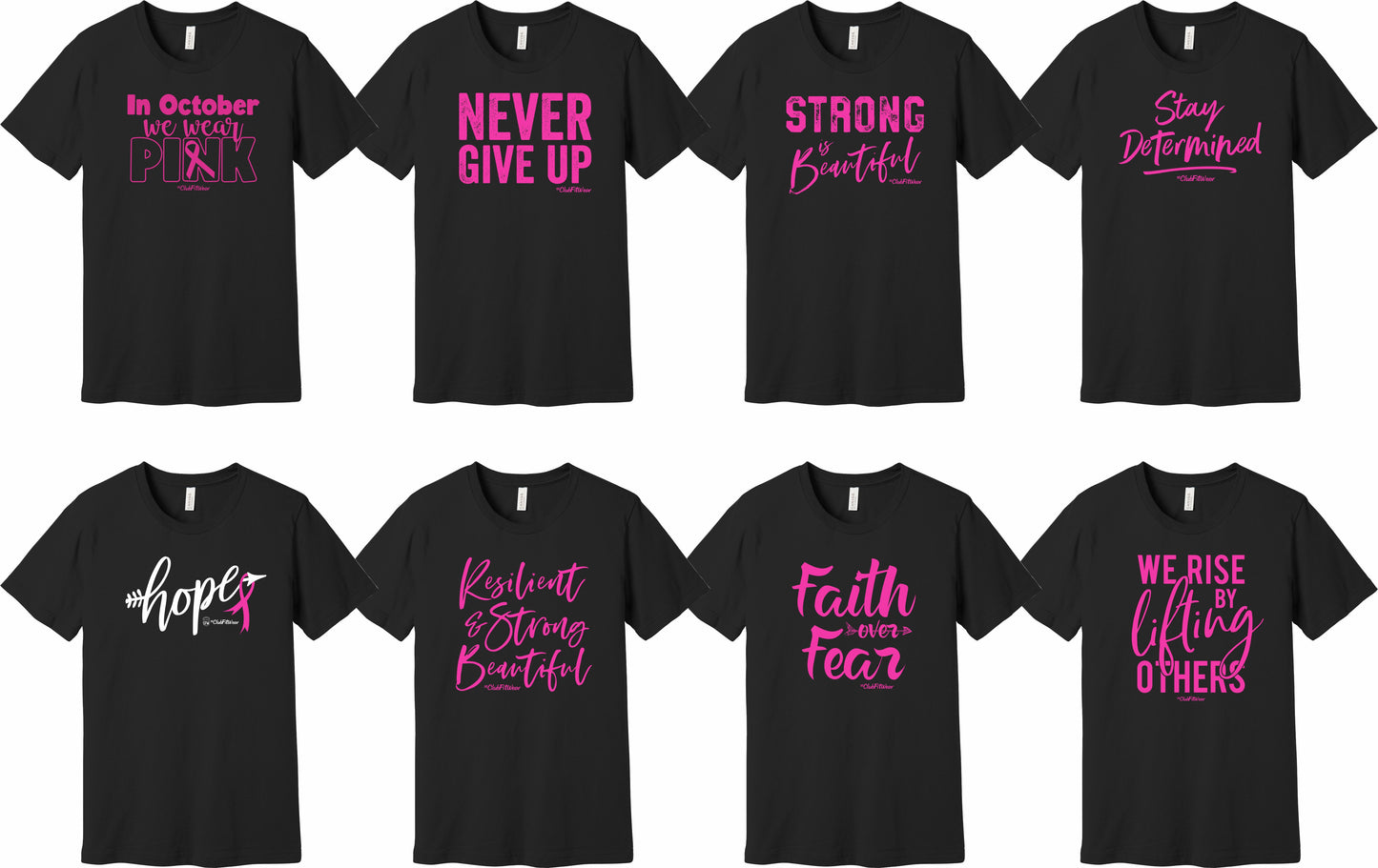 All Black Breast Cancer Awareness Prints - Unisex Tees