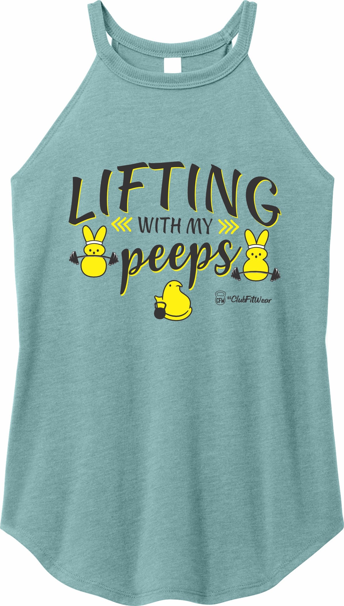 Lifting with my Peeps - High Neck Rocker Tank