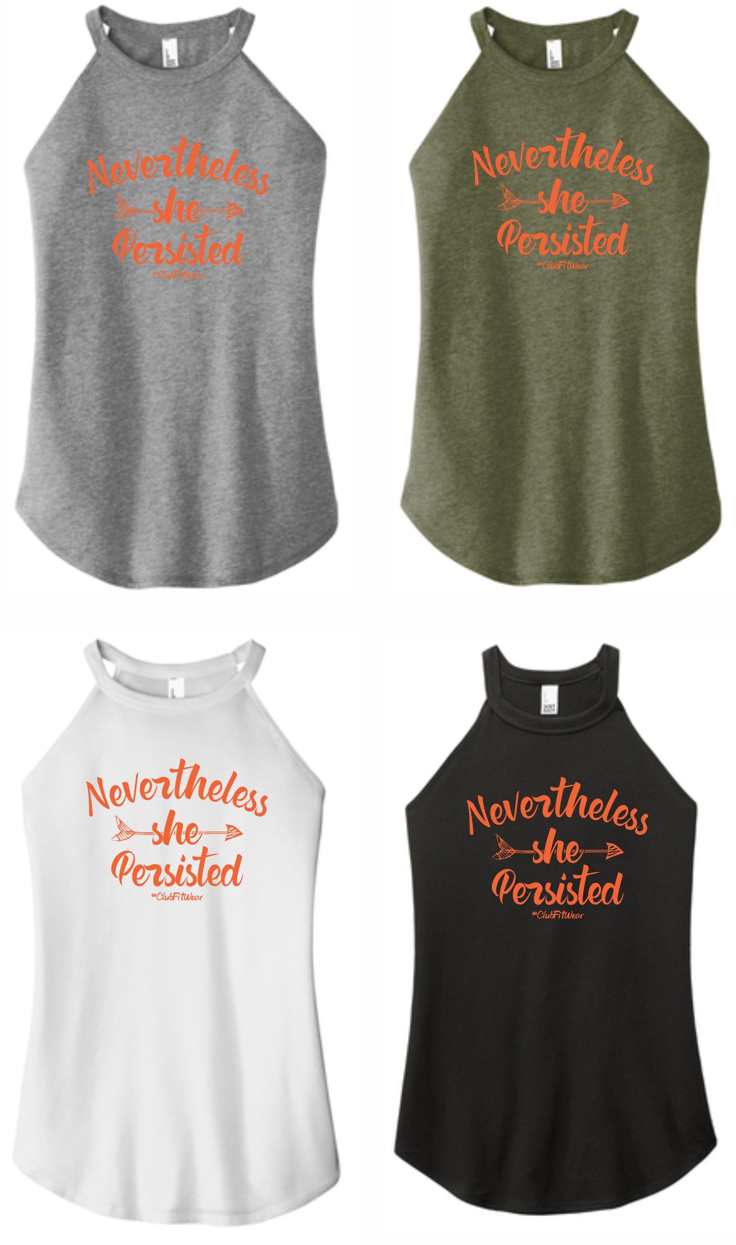 Nevertheless She Persisted - High Neck Rocker Tank