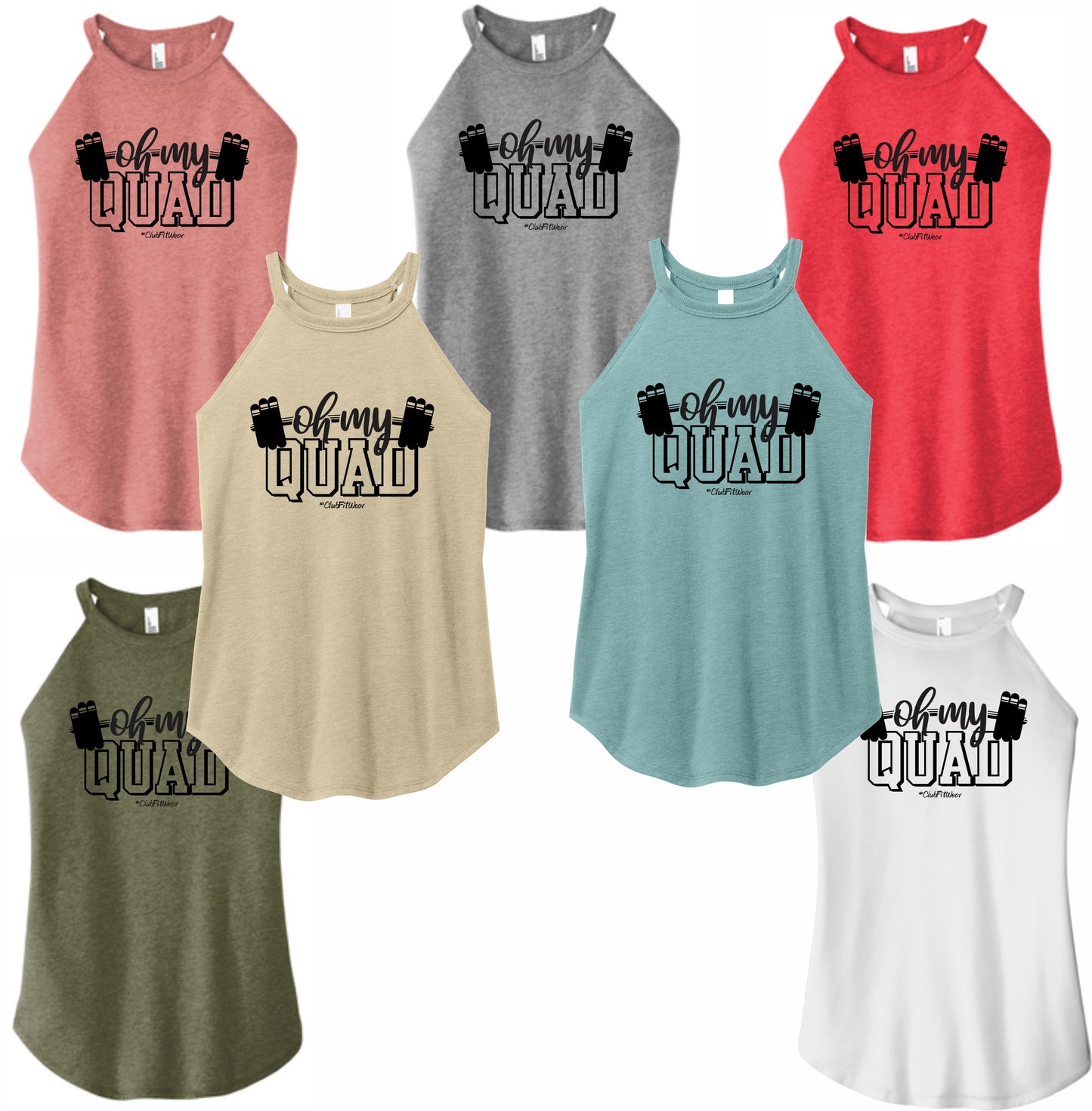 Oh my Quad - High Neck Rocker Tank