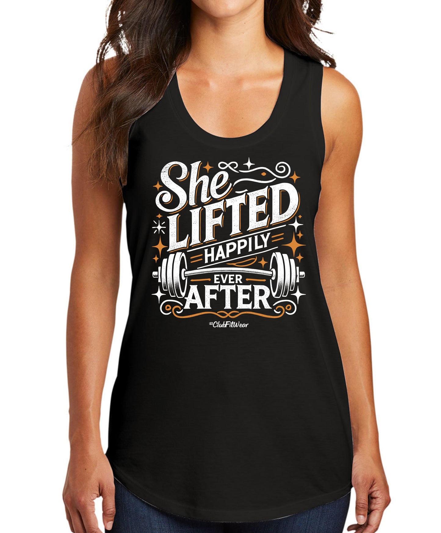 She Lifted Happily Ever After - Premium Racerback Tank