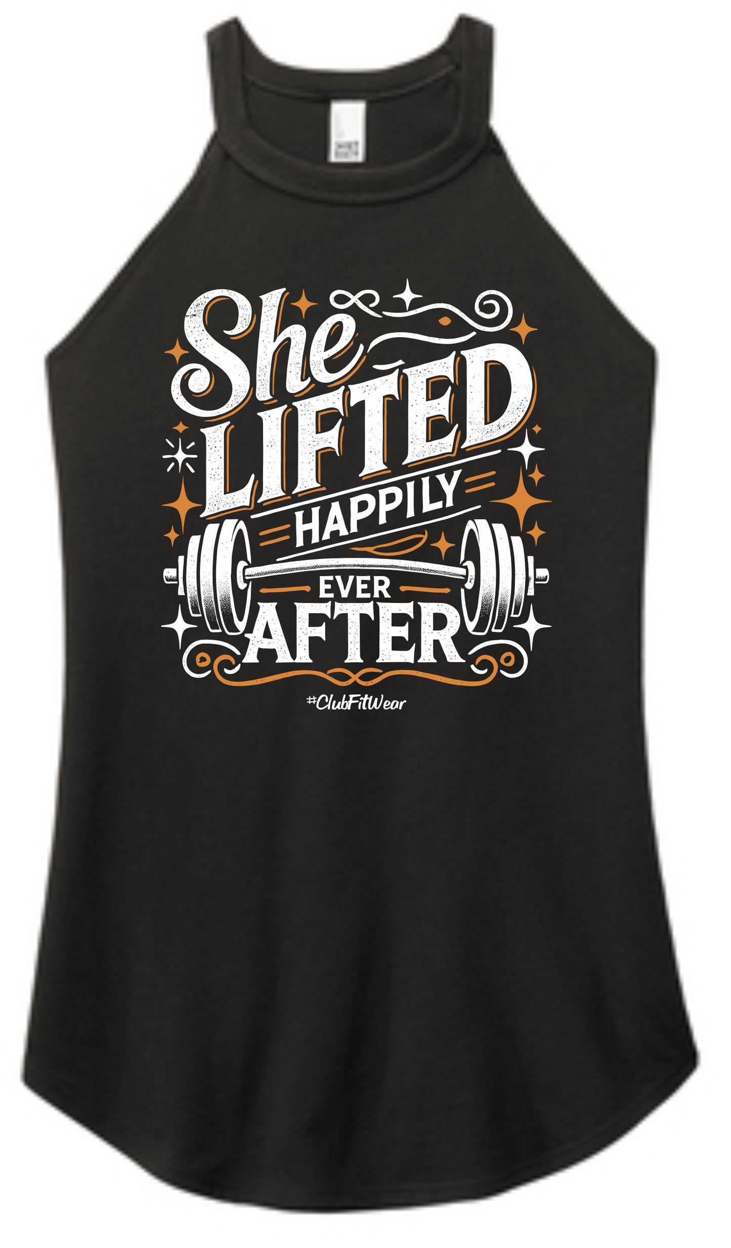 She Lifted Happily Ever After - High Neck Rocker Tank