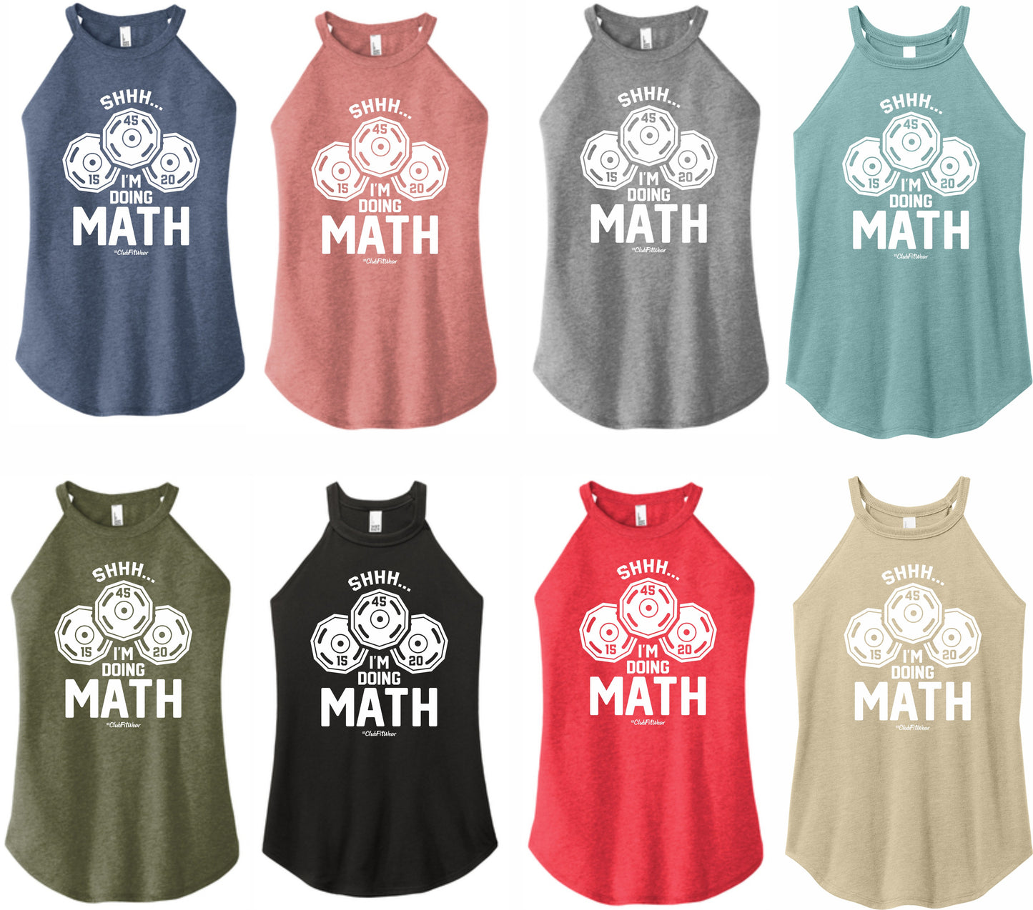 Shhh I'm Doing Math - High Neck Rocker Tank