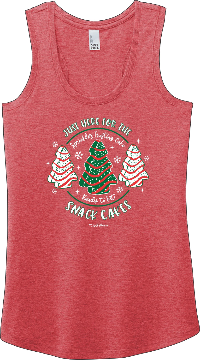 Just Here for the Snack Cakes - Premium Racerback