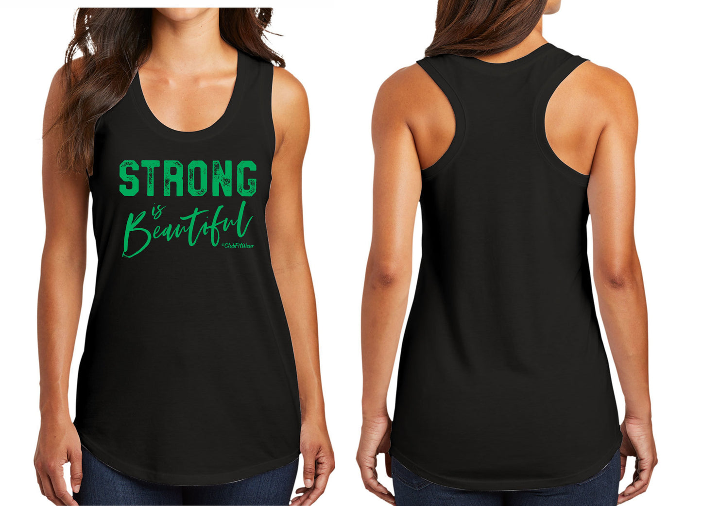 Strong is Beautiful - Irish Edition - Perfect Triblend Racerback Tank