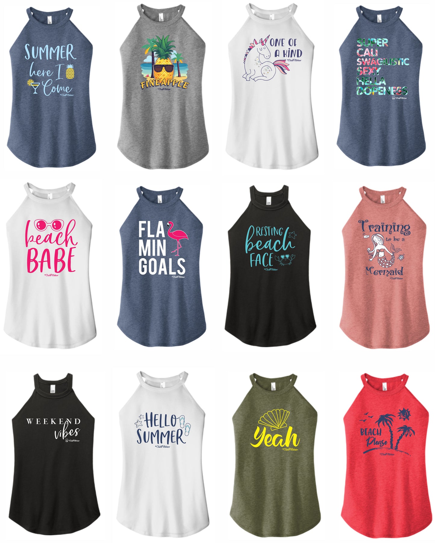 Summer Strong - High Neck Rocker Tank