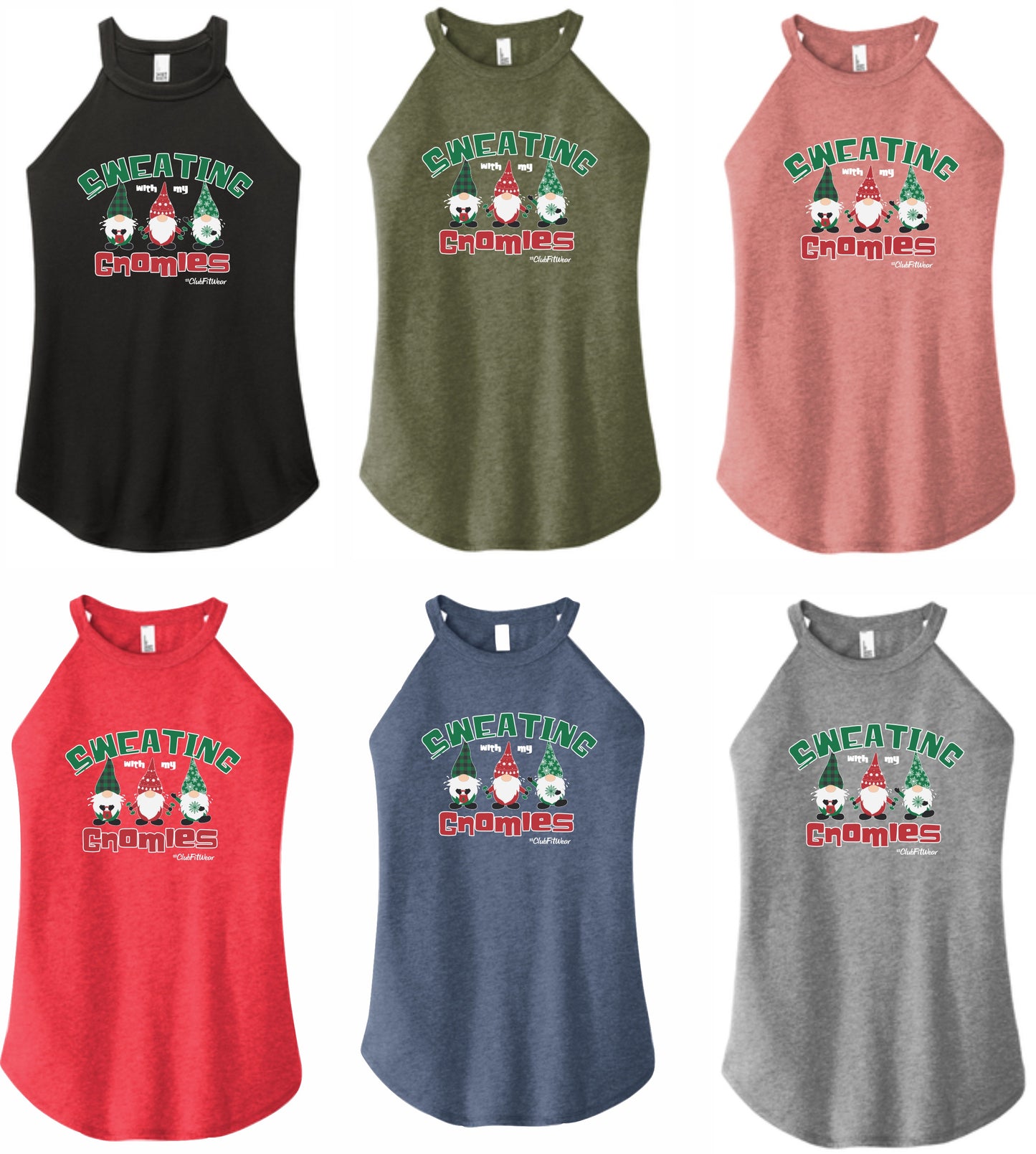 Sweating with my Gnomies - High Neck Rocker Tank