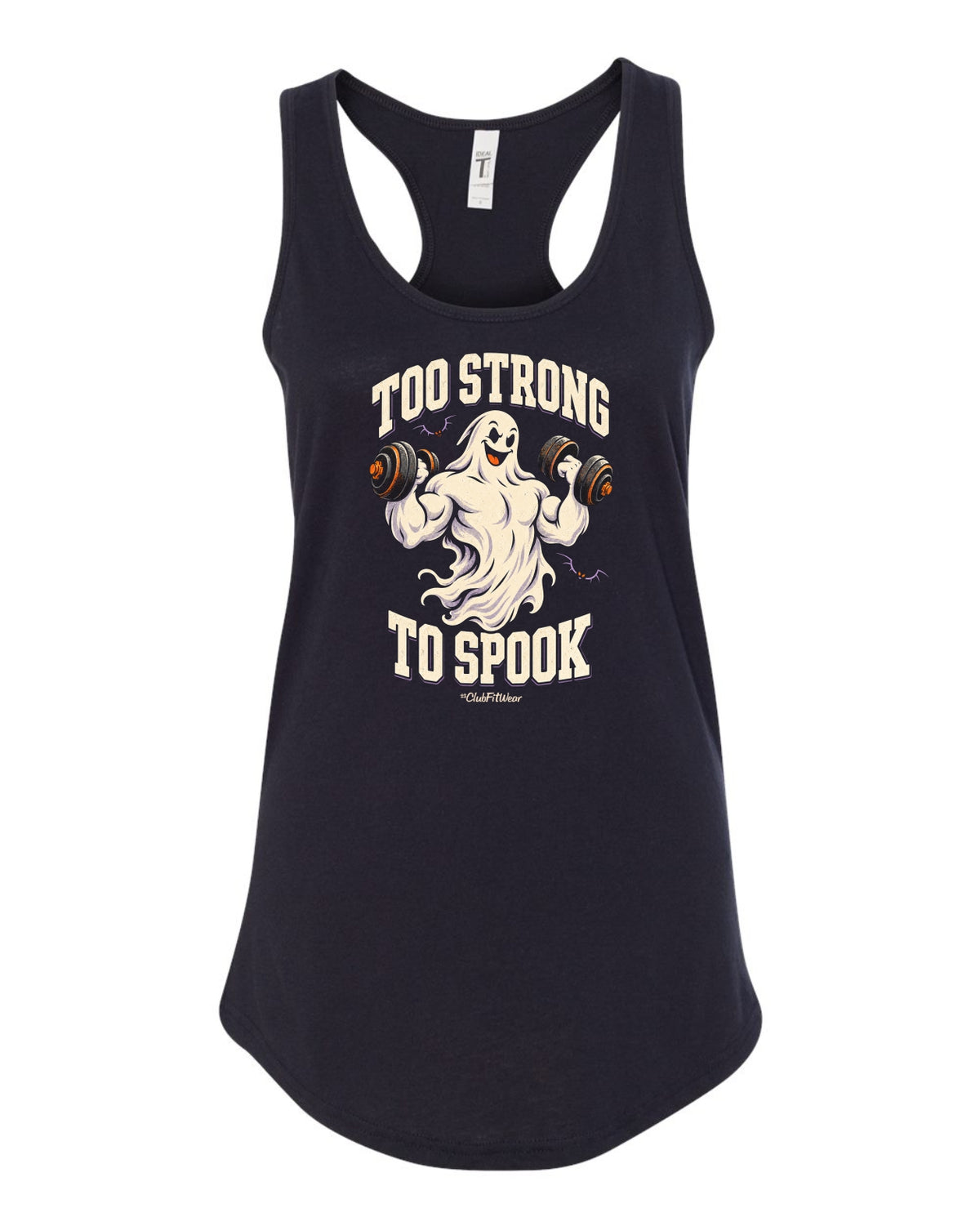 Too Strong to Spook Racerback Tank - Black