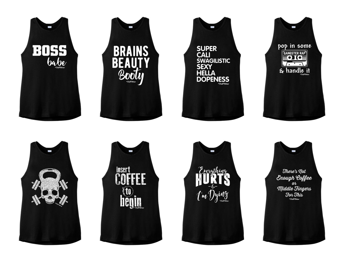 BLACK & WHITE Premium Racerback Muscle Tank Sale