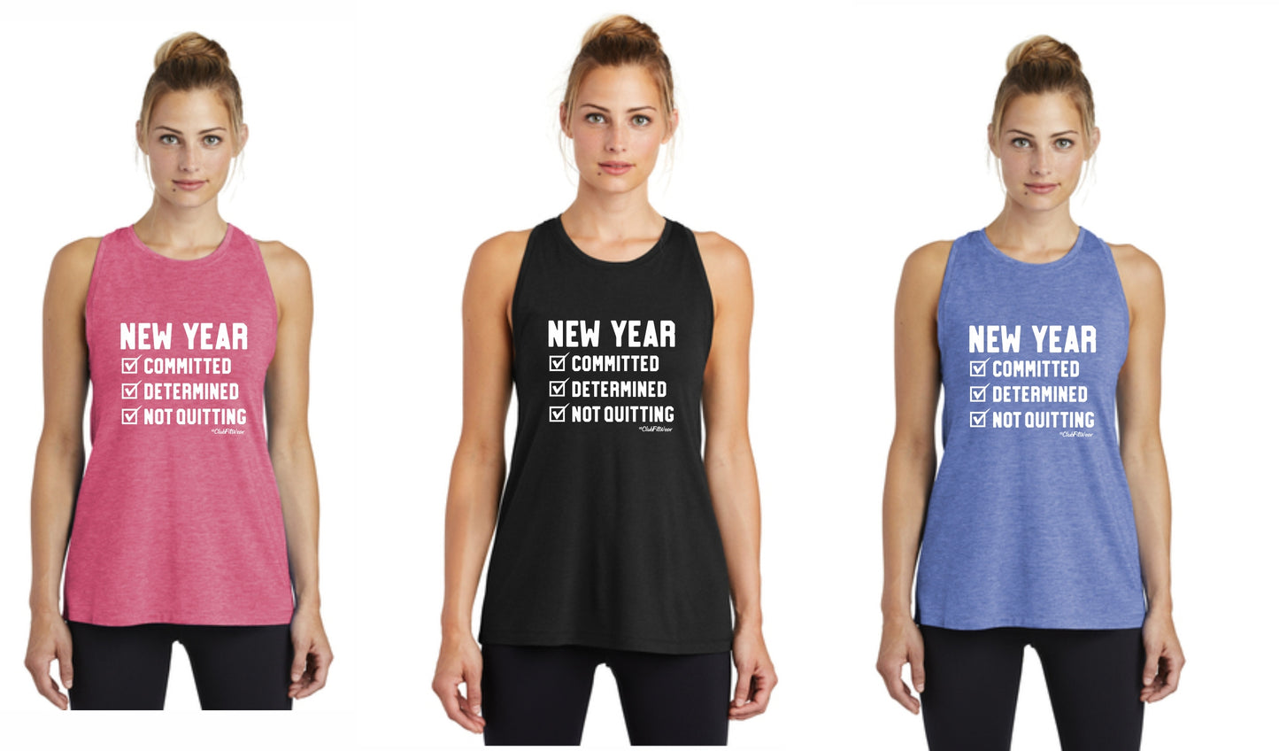 New Year New Me - Premium Racerback Muscle Tank