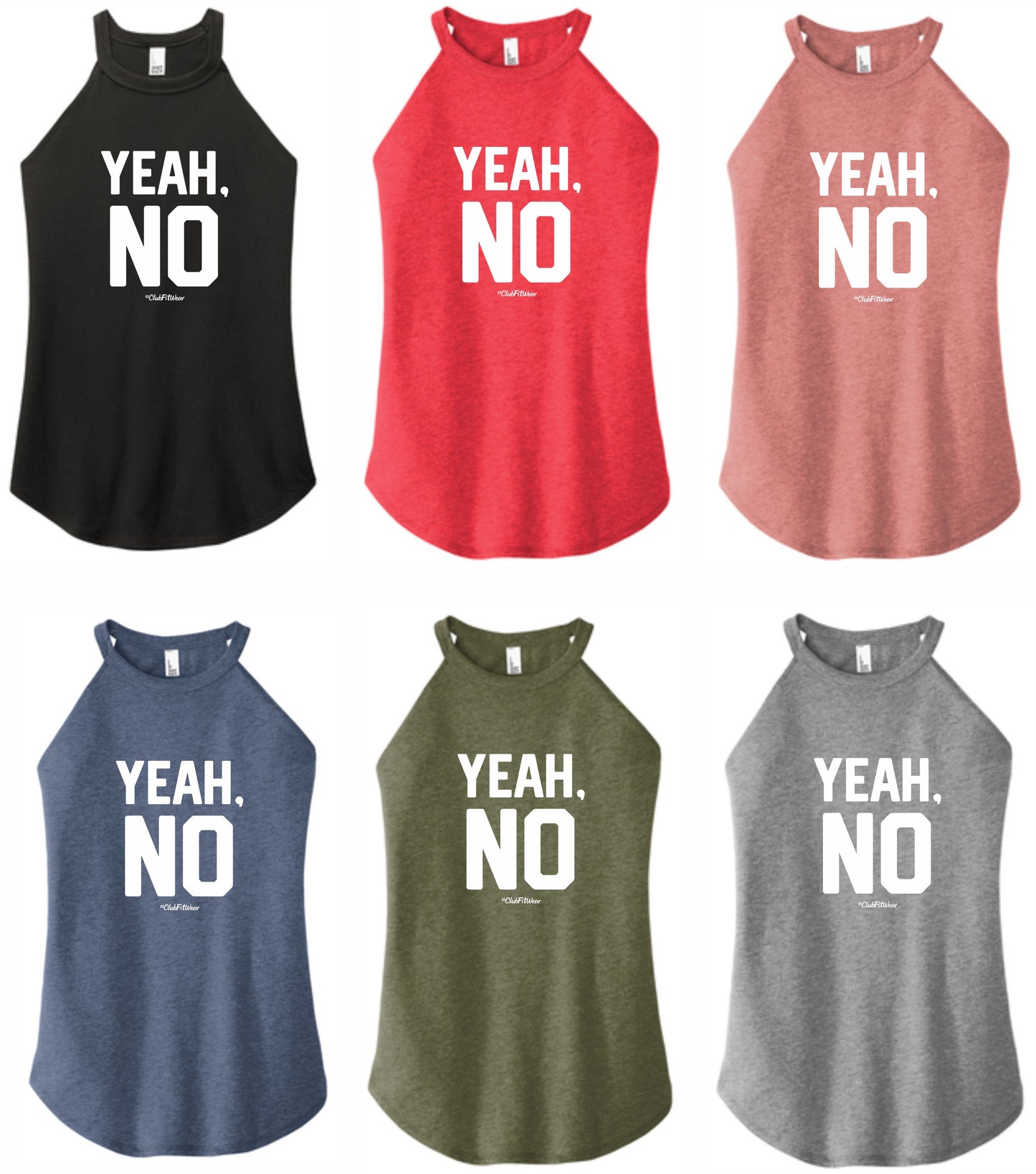 Yeah, NO - High Neck Rocker Tank
