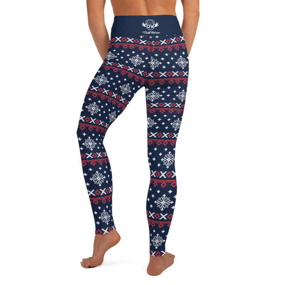 Ugly Christmas Snowflakes - Yoga Leggings
