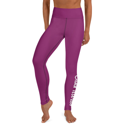 Eggplant CFW Logo - Yoga Leggings