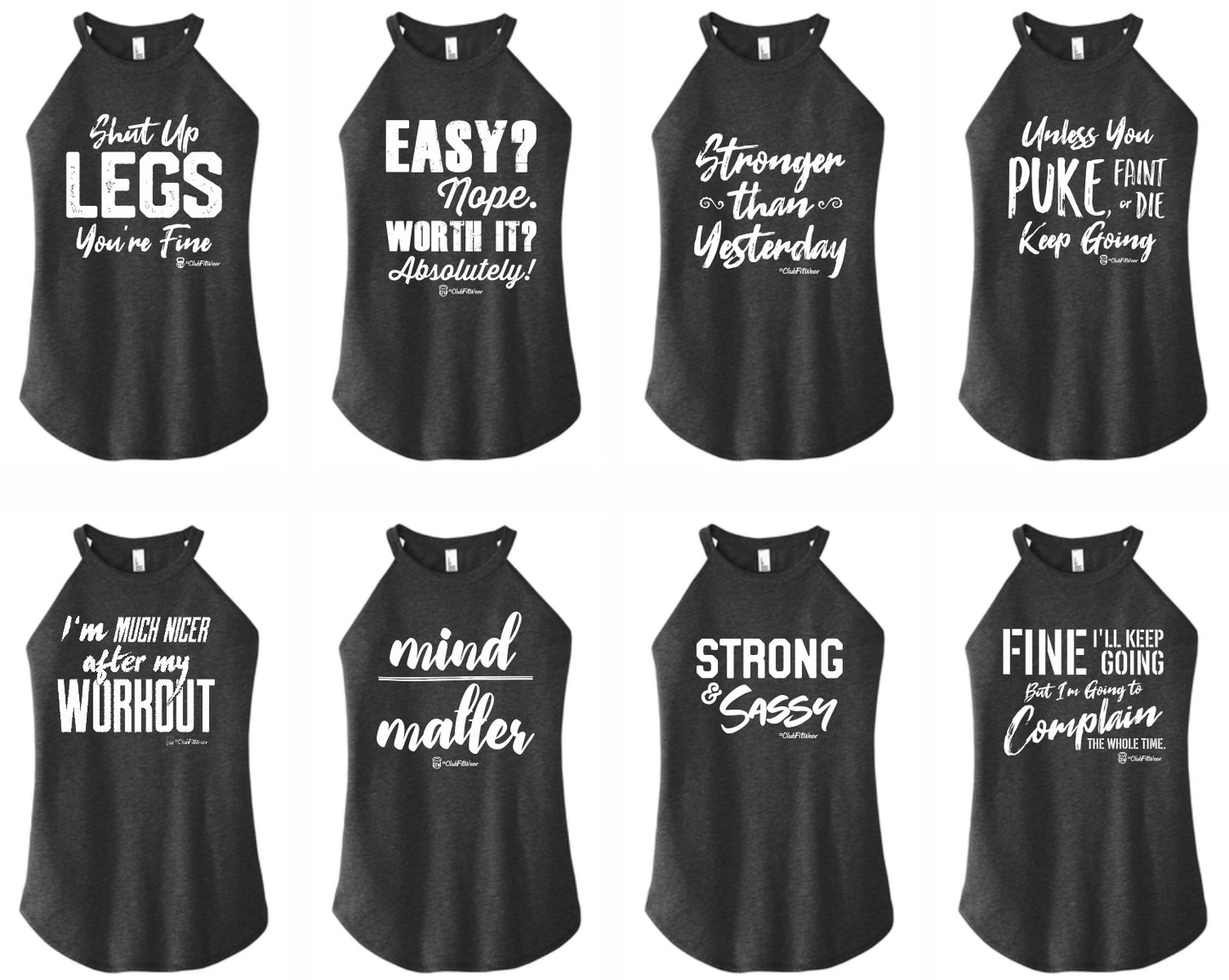 Black & White - High Neck Rocker Tank