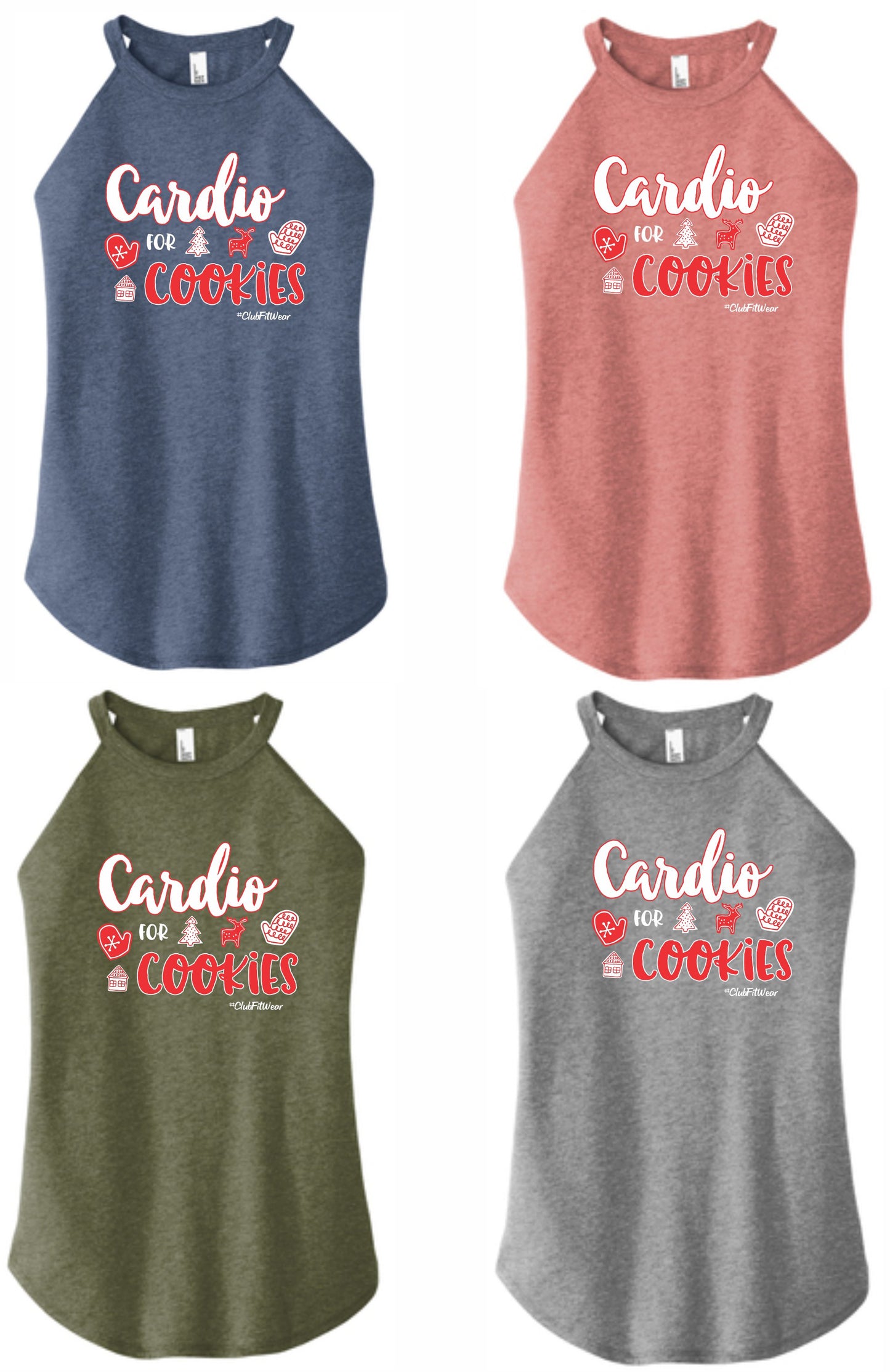 Cardio for Cookies - High Neck Rocker Tank
