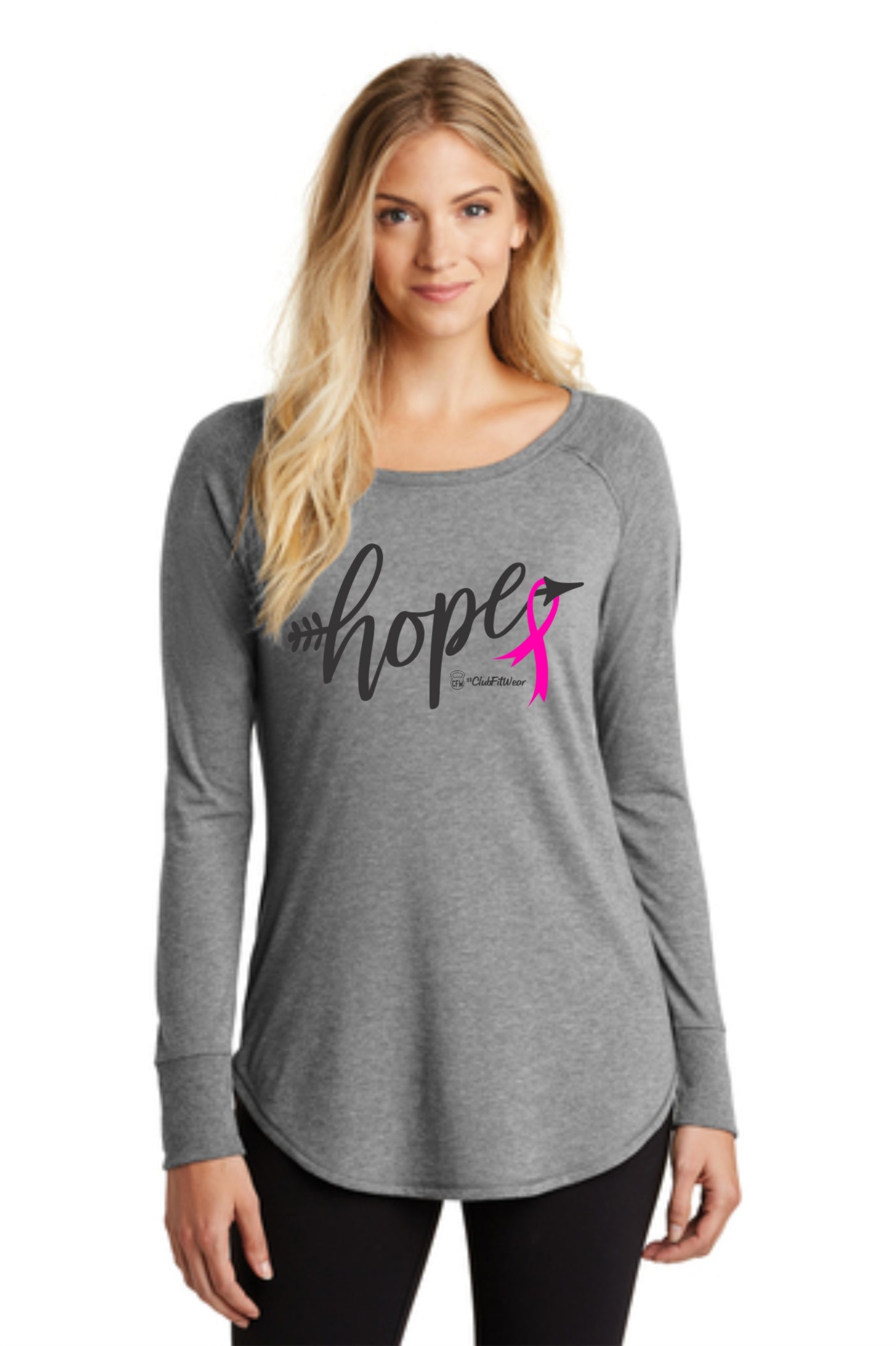 Hope Awareness Ribbon - Long Sleeve Tunic