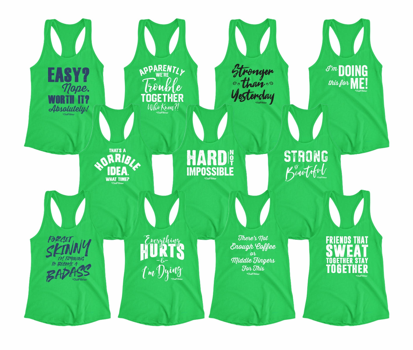 Irish Green Racerback Tanks