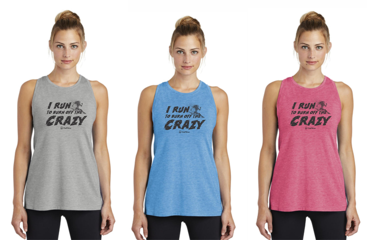 I Run to Burn Off the Crazy - Premium Racerback Muscle Tank