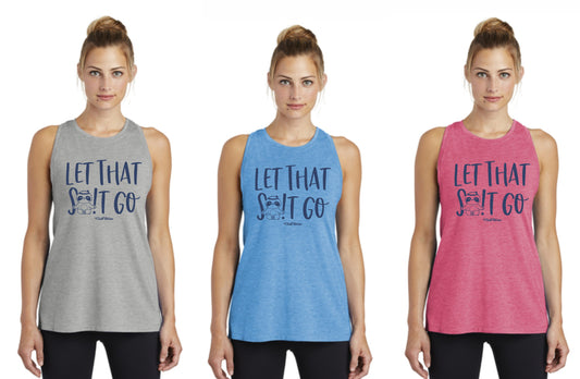 Let That Shit Go (Yoga Sloth) - Premium Racerback Muscle Tank