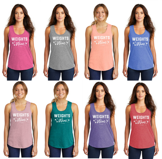 Weights & Wine - Premium TriBlend Racerback Tank