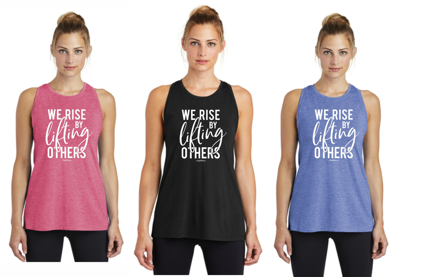 We Rise By Lifting Others - Premium Racerback Muscle Tank