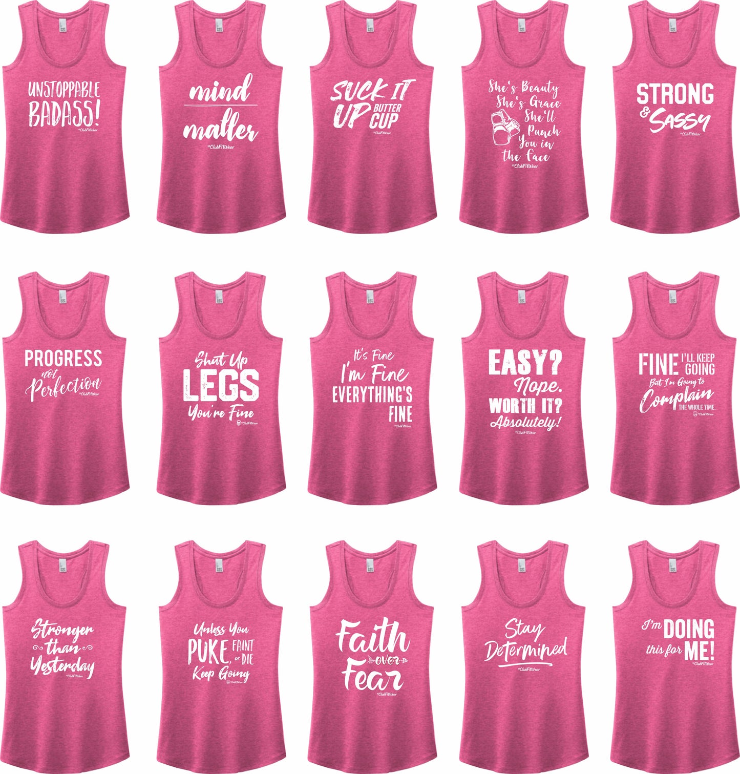 All Pink Premium Racerback Tanks