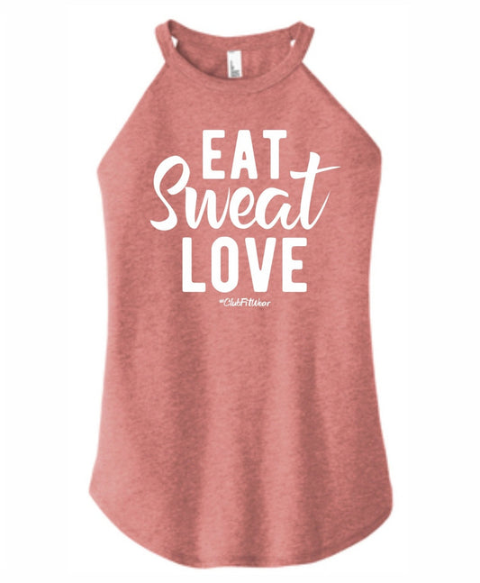 Eat Sweat Love - High Neck Rocker Tank