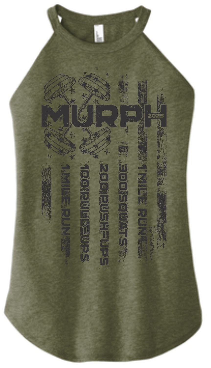 Murph 2025 Barbell Flag - High Neck Rocker Tank