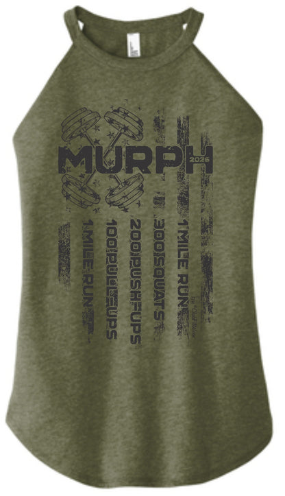 Murph 2026 Barbell Flag - High Neck Rocker Tank