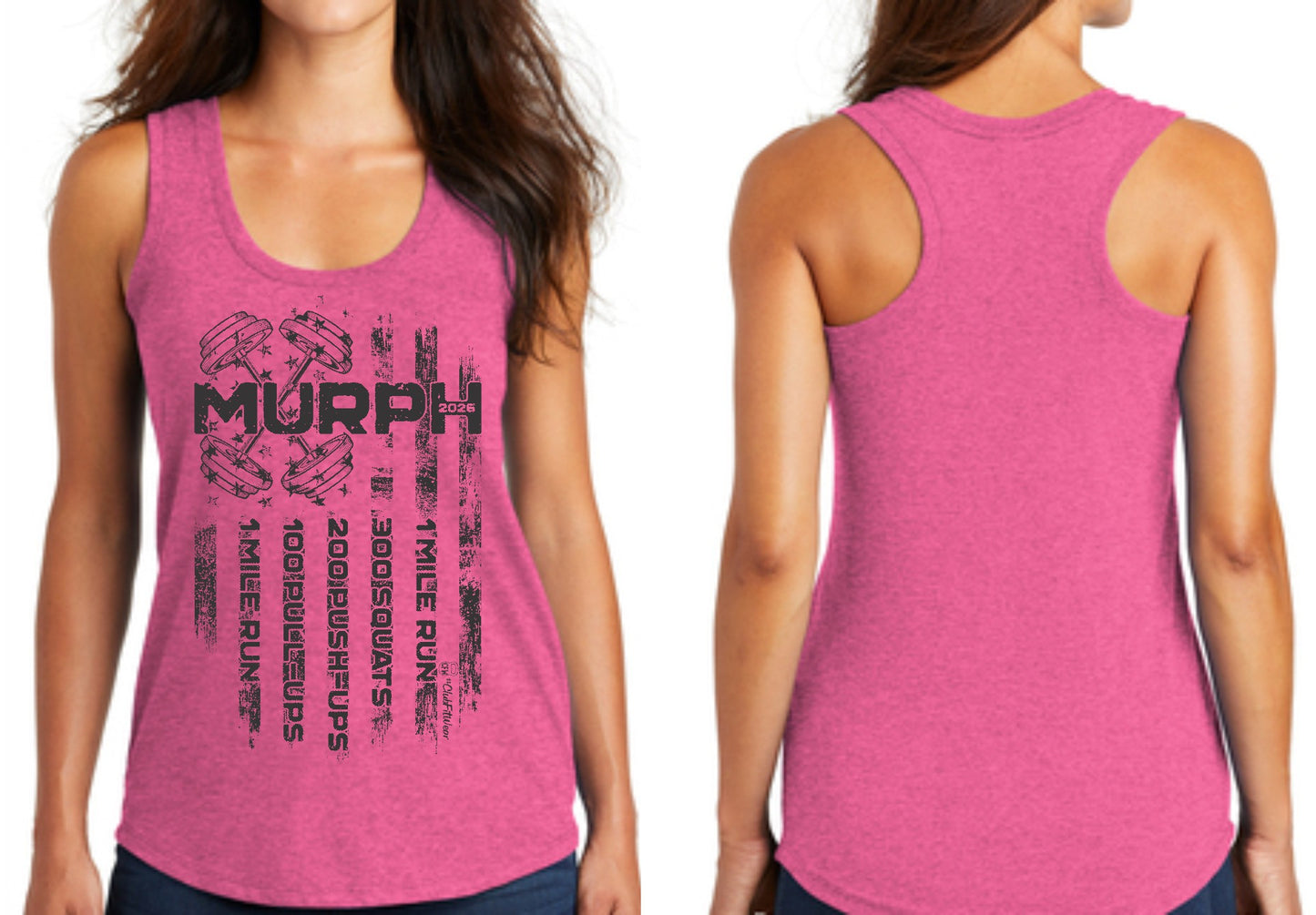 Murph 2026 Barbell Flag - Premium Racerback Tank