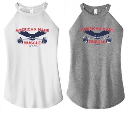 American Made Muscle (Eagle Barbell) - High Neck Rocker Tank