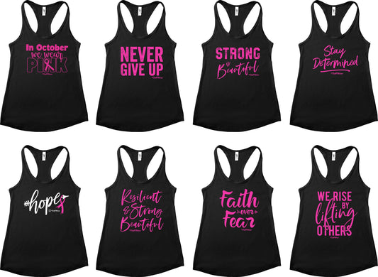 All Black Breast Cancer Awareness Prints