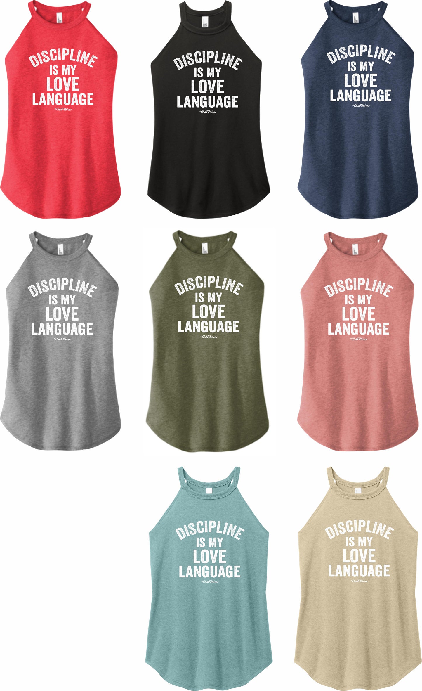 Discipline is my Love Language - High Neck Rocker Tank