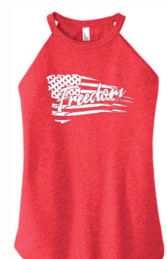 Freedom Flag - High Neck Rocker Tank