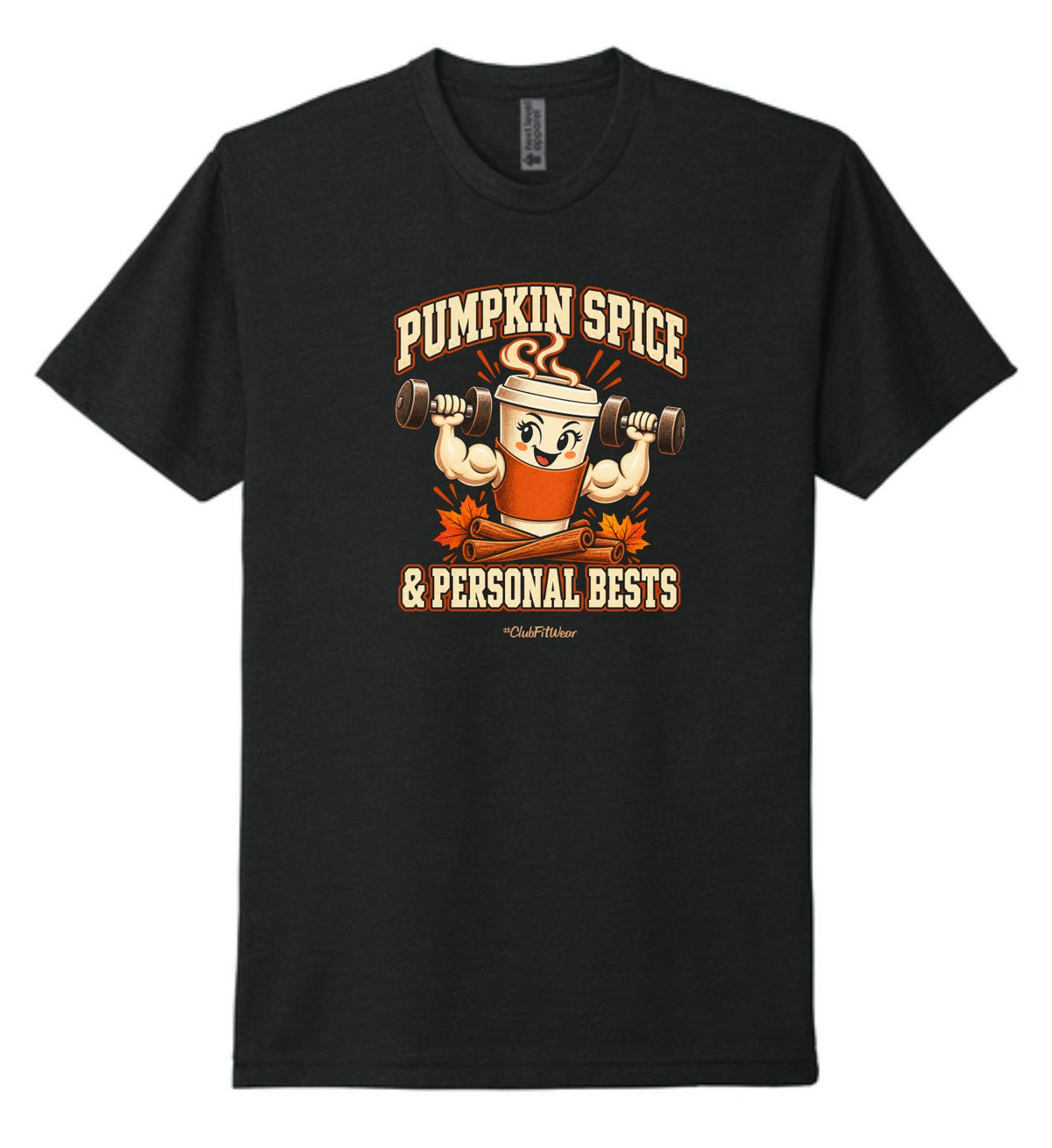 Pumpkin Spice and Personal Bests Unisex Tee - Black