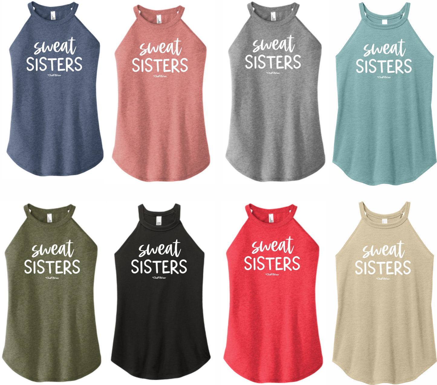 Sweat Sisters - High Neck Rocker Tank