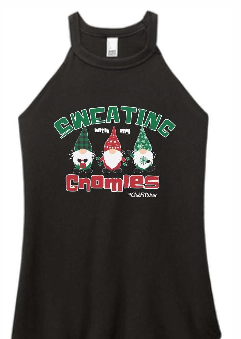 Sweating with my Gnomies - High Neck Rocker Tank