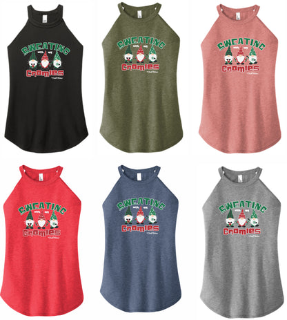 Sweating with my Gnomies - High Neck Rocker Tank