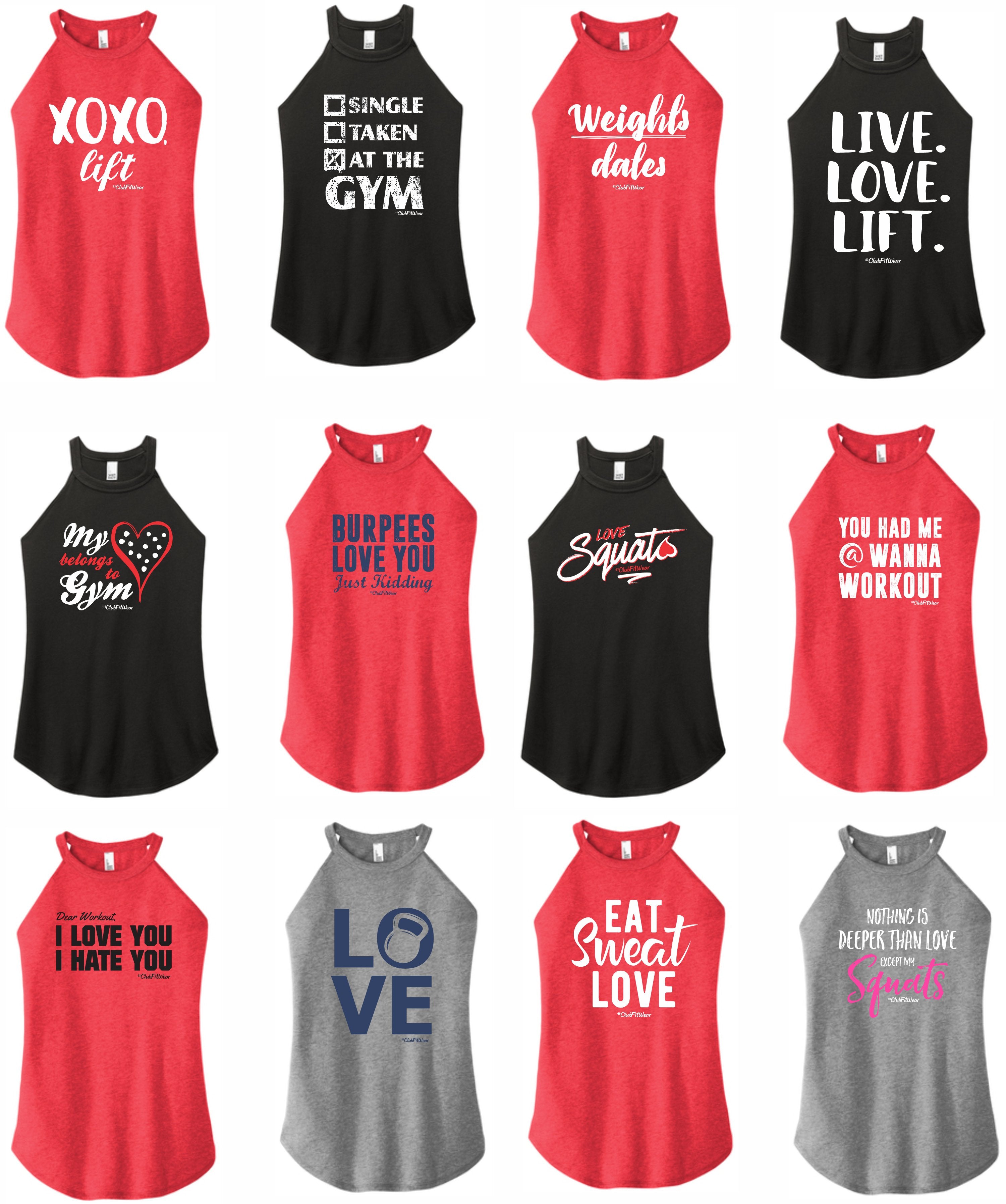 Red Rocker Tank #ClubFitWear | workout clothing with personality