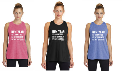 New Year New Me - Premium Racerback Muscle Tank
