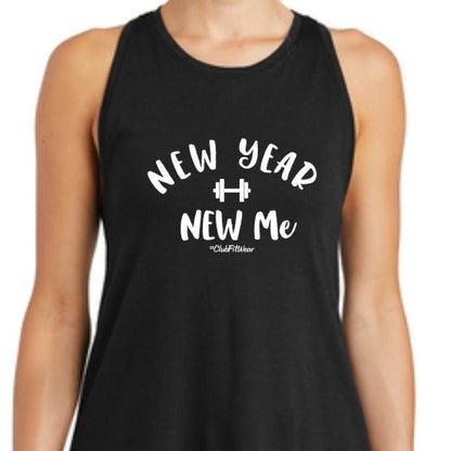 New Year New Me - Premium Racerback Muscle Tank