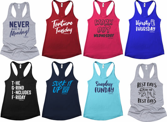 Days of the Week Tank or Tee (Original Week) Pick your Day!