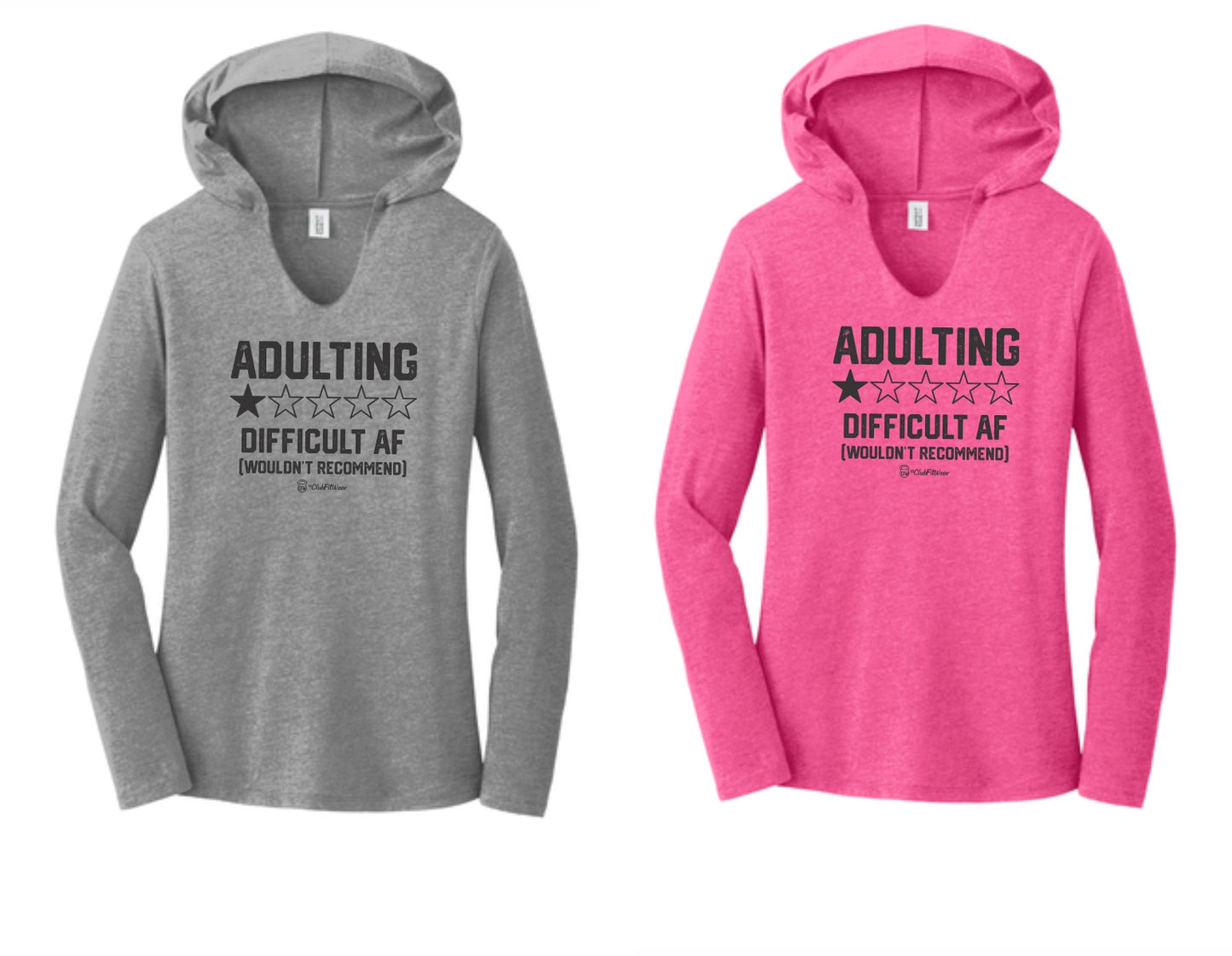 Adulting Difficult AF Wouldn't Recommend - Women's V-Neck Hooded Pullover