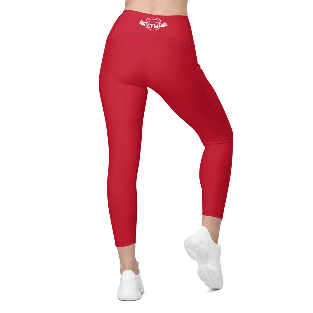 Red CFW Logo - Leggings with pockets