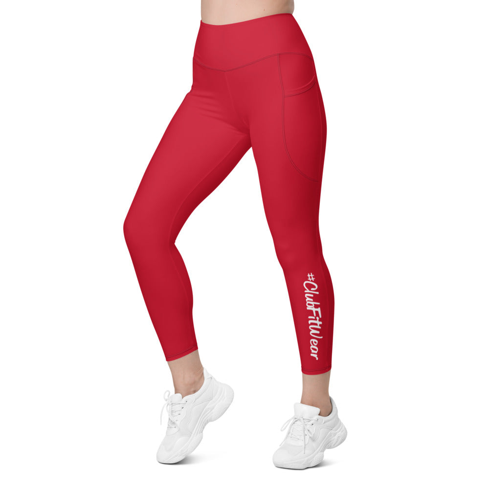 Red CFW Logo - Leggings with pockets