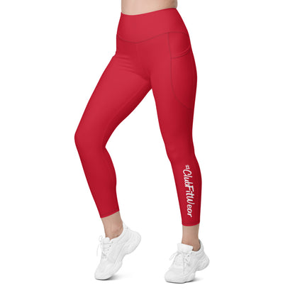 Red CFW Logo - Leggings with pockets