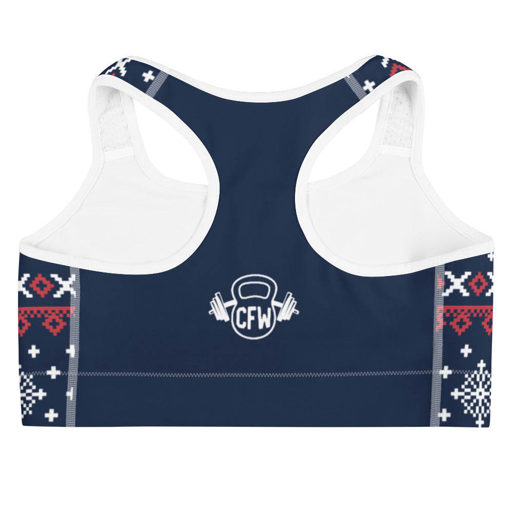 Ugly Christmas Snowflakes - Sports bra