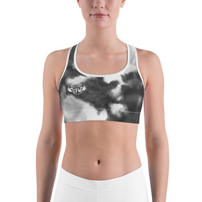 CFW Black Watercolor - Sports bra