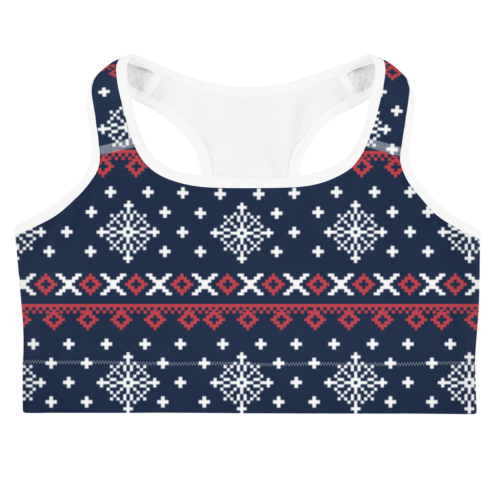 Ugly Christmas Snowflakes - Sports bra